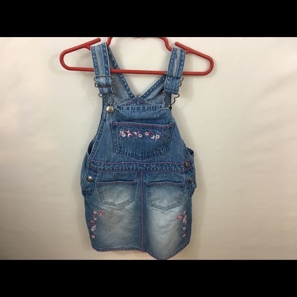Disney Kids Girls Jumper 4/5 Denim Flowers NWOT